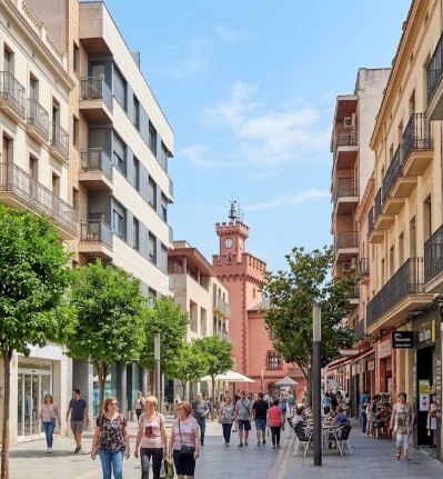 Calles peatonales, comercios locales y el entorno seguro de Viladecans Centre